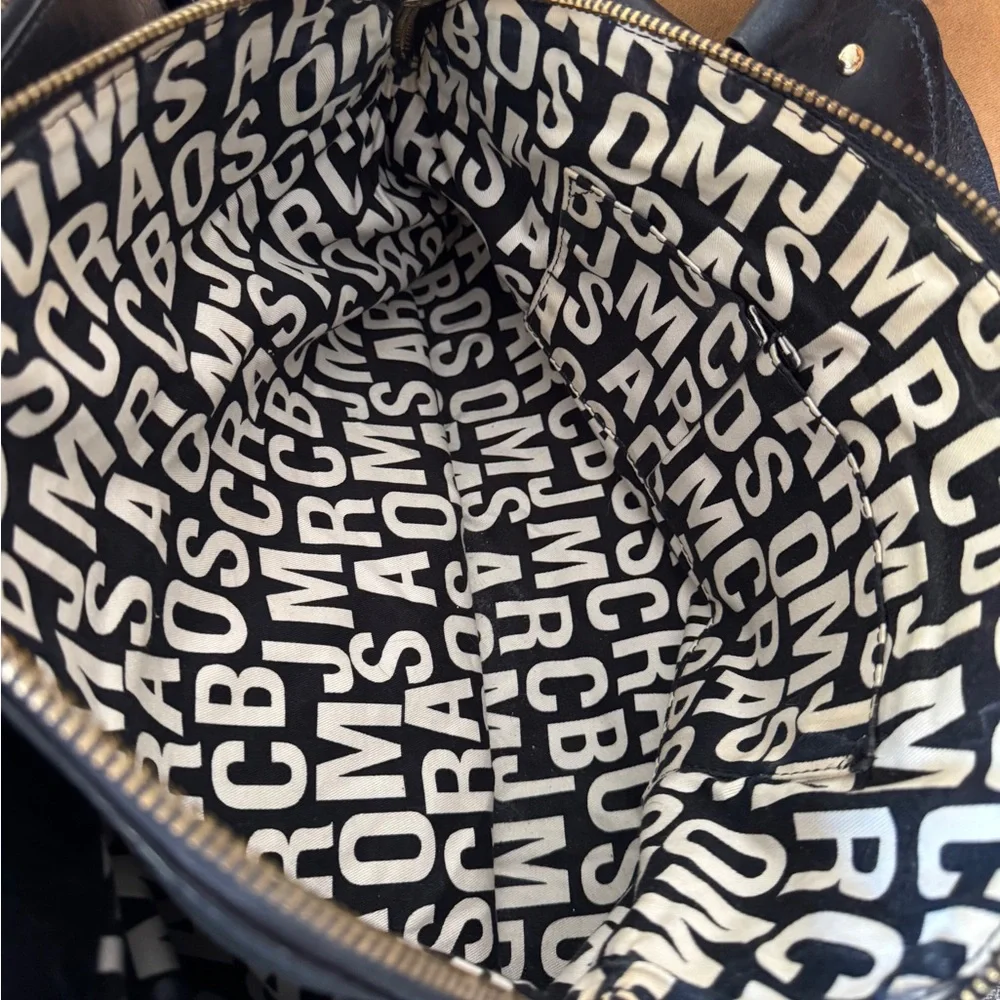 Marc by Marc Jacobs Dark Blue Leather Large Satchel with Silver/gold Hardware - Picture 14 of 15